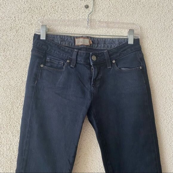 Paige Womens Jeans Denim Blue Heights Low Rise Skinny Leg 5 Pocket Size 25 - Picture 4 of 11